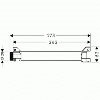 Axor ShowerHeaven Скрытая часть для длинной полочки 40878180