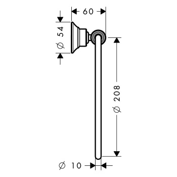 Axor Montreux Полотенцедержатель - кольцо, подвесной, цвет: шлифованное золото 42021250