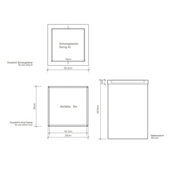 Корзина для бумаги Decor Walther Universal 610170 сталь полированная