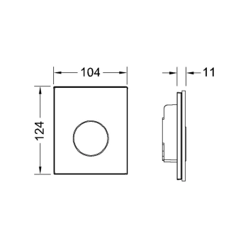 Клавиша смыва Tece Teceloop Urinal 9242650 белый