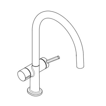 Смеситель для кухни hansgrohe Talis M54, 220, 1jet 72805800 с запорным вентилемсталь