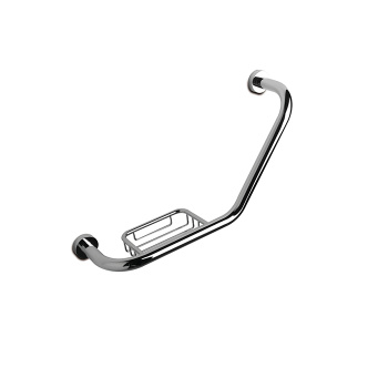 3SC Hotel Поручень 45х11хh24см с мыльницей-сеткой, цвет: хром HO88GSL