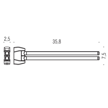 Полотенцедержатель Colombo Road 36см двойной поворотный, хром B8012.CR