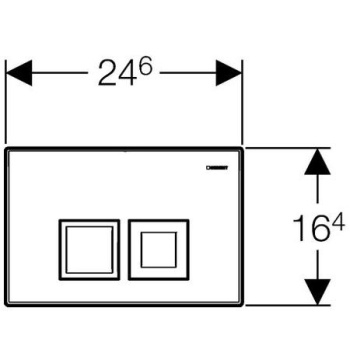 Клавиша смыва Geberit Delta 50 115.135.46.1