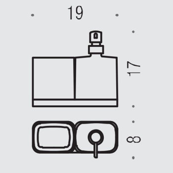Дозатор для жидкого мыла со стаканом Colombo Time настольный, хром/матовое стекло W4271.CR-VAN