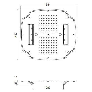 Встраиваемая в потолок душевая система Carimali Mydream Colonial 550x500 242форс,4 потока воды + хромот, хром 23076XN/S-CRX