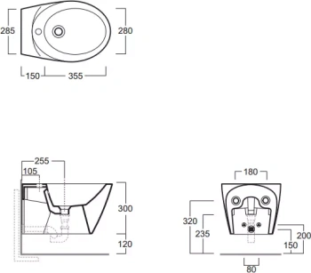 Подвесное биде Simas Bohemien BO19 белый