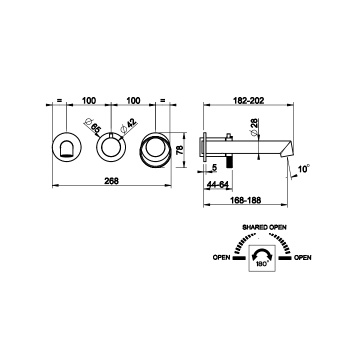 Смеситель для душа Gessi Anello 63342.031 Chrome