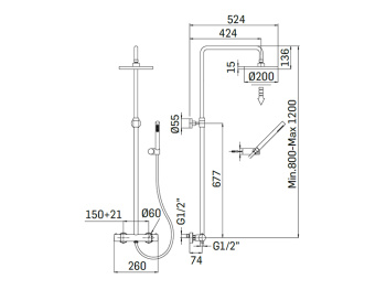 Душевая стойка Mamoli PICO 38300832002K