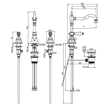 Смеситель для раковины Fima Carlo Frattini Herend F5401CNCR хром