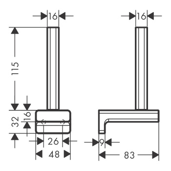 Hansgrohe AddStoris Держатель туалетной бумаги , хром