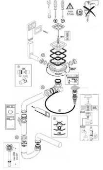 Сифон KIT 1XQM 77K-PP POP-UP-K ALB