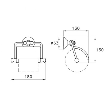Держатель туалетной бумаги настенный с деревянным роликом Stella Roma 1032 хром RM 10014 CR00