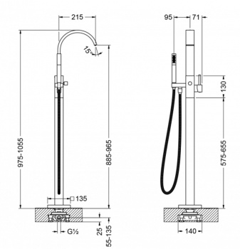 Смеситель для ванны Jorger Empire Royal Crystal 626.10.820.000 chrome