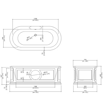 Чугунная ванна Devon&Devon Capitol 170x79 DECAPITOLV