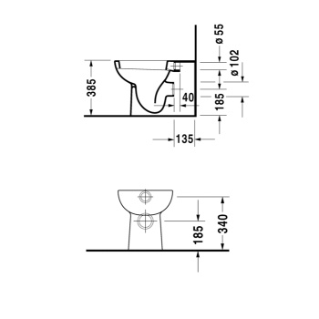 Унитаз напольный Duravit D-Code 21150900002