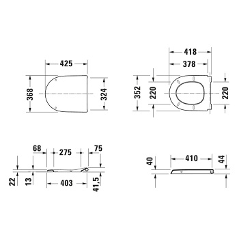 Duravit  Qatego Сиденье для унитаза, микролифт,  цвет белый