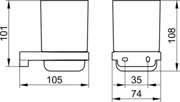 Стакан Keuco Moll 12750299000 красное золото шлифованное