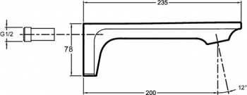 Излив для ванны Jacob Delafon Stance E14795-CP, хром