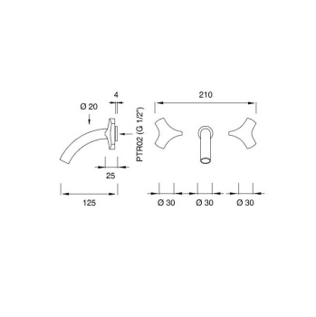 Смеситель для ванны CЕА Design Ziqq ZIQ 07 L сталь