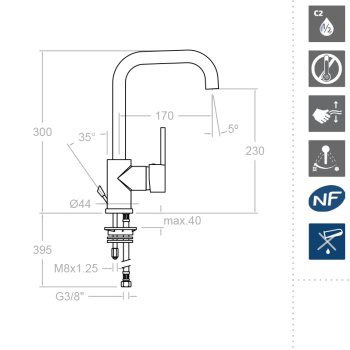 Смеситель для кухни Ramonsoler Drako 331102