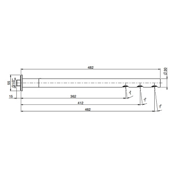 Верхний душ Still Fima Carlo Frattini Outdoor 316, настенный, нержавеющая сталь F5912SINOX