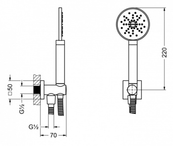 Душевой гарнитур Jorger Charleston Square 634.13.215.000 chrome