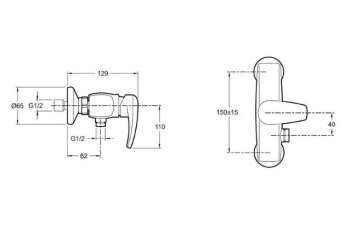 Смеситель для душа Jacob Delafon Tea E71601-CP хром