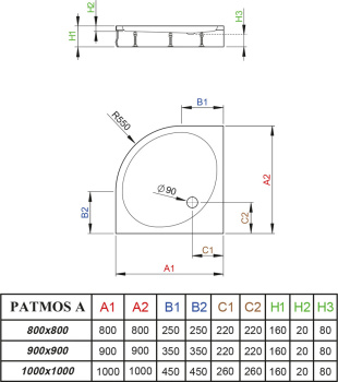 Душевой поддон Radaway Paros D1700 MBD8017-03-1