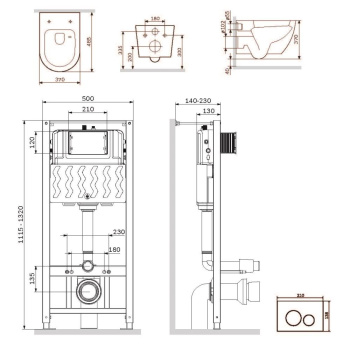 Инсталляция с унитазом AM.PM Like IS49038.801900