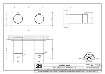 Смеситель для душа Gessi Anello 63334.706 Black Metal PVD