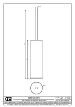 Ершик для унитаза Gessi 54743.726 Warm Bronze Brushed PVD