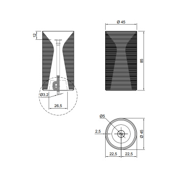Раковина Antonio Lupi Introverso 45х85, без отв., без перелива, с д/клапаном, сифоном, слив в пол, мрамор, Marmo Carrara А0002423682