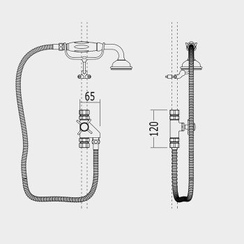 Ручной душ с переключателем и держателем Devon&Devon для термостата MARM74 и душа на стойке MARK3182 с ручкой белой хром со скл комплектом продаем! MARK618CR