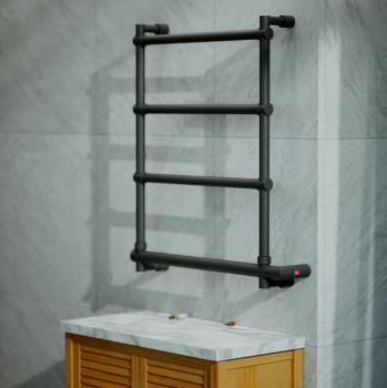 Полотенцесушитель электрический Margaroli Sole 5424704NONB 66x57 черный