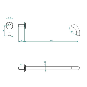 Верхний душ THG Sun Dragon U5D-F01-286 полированное золото
