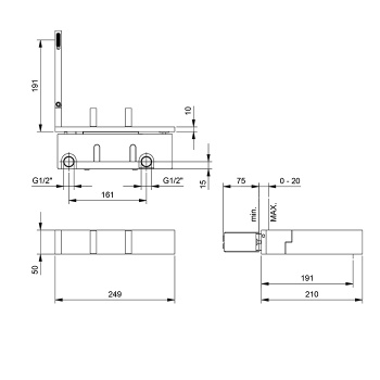 Смеситель для раковины Fantini Ak/25 48P5T113B черный