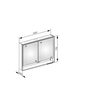 Зеркальный шкаф Keuco Royal lumos 100 14304171304