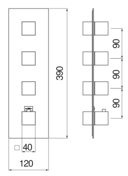 Смеситель для ванны Nobili Seven WE00104/QCR хром