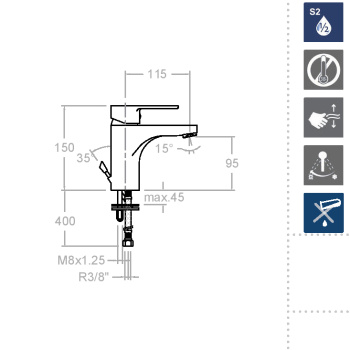 Смеситель для раковины Ramonsoler RS-Q 930102