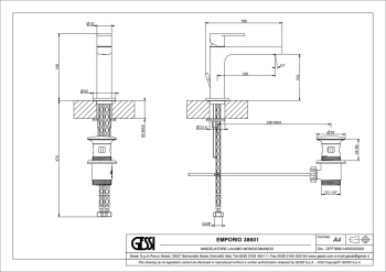 Смеситель для раковины Gessi Emporio Via Manzoni 38601.299 черный