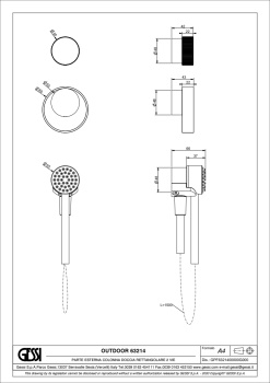 Набор для душевой стойки Gessi Outdoor 63214.299 Matte Black