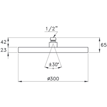 Верхний душ Stella Sirius 316a-300 300 Nickel lucido PVD UN 03006 PV02