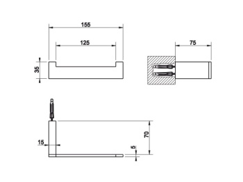 Держатель туалетной бумаги Gessi Rettangolo 20855.099 Black Xl