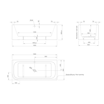 Акриловая ванна KNIEF Pure 180x80 0100-247
