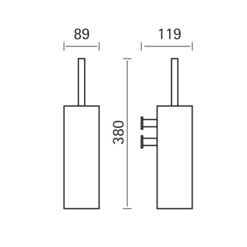 Ерш подвесной Cisal Xion нержавеющая сталь XI090671D1