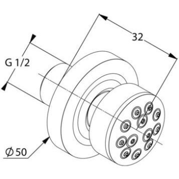 Боковой душ Kludi Fizz 6708305-00