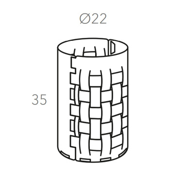 Корзина для мусора ADJ Bottega D22xH35, черный/серый 49312