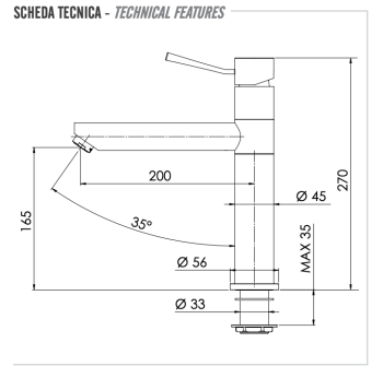 Смеситель для кухни Remer Minimal N40