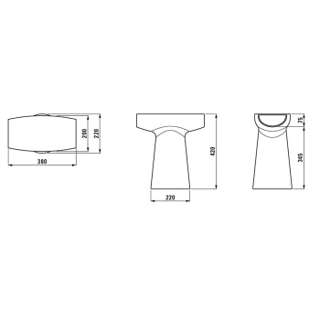 Laufen  Home collection  Керамическая скульптура 380х200х420 мм BABOON , цвет белый матовый